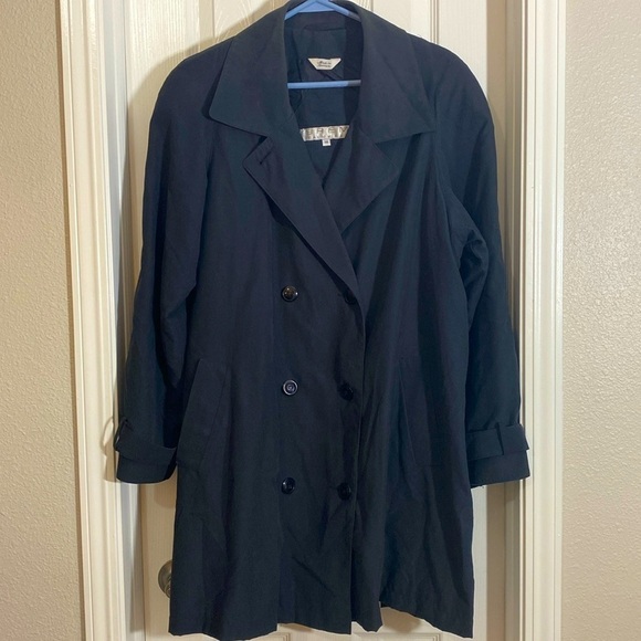 Brem Rainwear Black Trench coat with pockets  size 18 - Picture 1 of 7